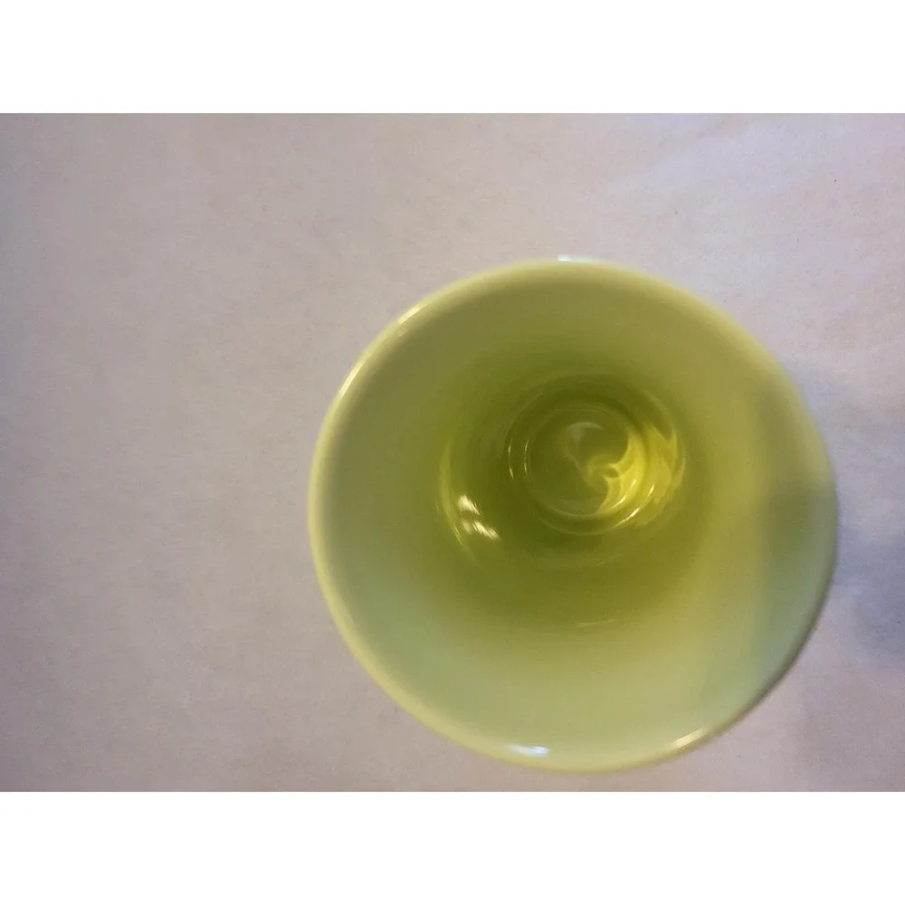 FTD Ceramic Trumpet Vase 7in Pastel‎ Green Vintage Floral KLB 24211 Thailand